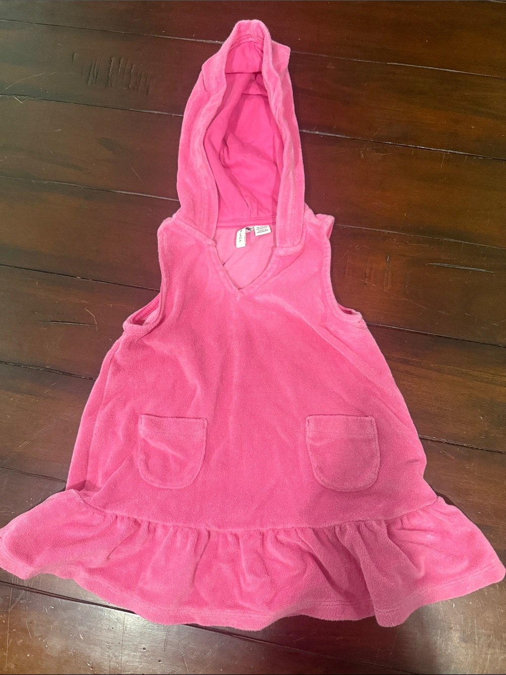 Janie and Jack Pink Hooded Terry Tunic Dress